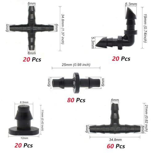 Kalolary-Irrigation-Fittings-Kit-Drip-Irrigation-Barbed-Connectors-for-14-Inch-Tubing-Flower-Pot-Vegetable-Garden-Lawn-Water-Hose-Connectors