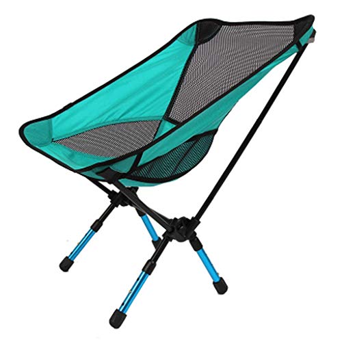 JJZXT Camping Chair Folding Portable Mesh Picnic Seat with .Backrest, Pocket and Carry Bag, for Fishing, Hiking, Picnic and Travel (Color : A)