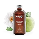 dropps Power Dish Spray 6 Refills: Fresh Rain (Liquid Concentrate) Ultra Concentrated Dish Soap Powered by Natural Plant-Based Ingredients Recyclable Glass Bottle, 8 Fl Oz (Pack of 1)