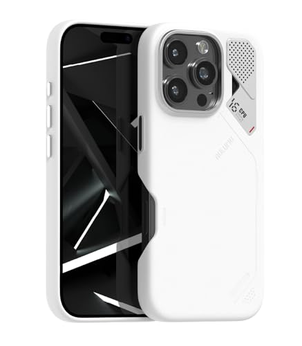 Coque Anti Surchauffe iPhone 16 Pro Aulumu A16 en Cuir Blanc MagSafe