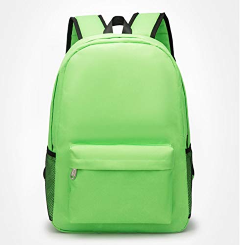 Cartables étudiants du secondaire en tissu Oxford vert clair - Sac à dos de voyage