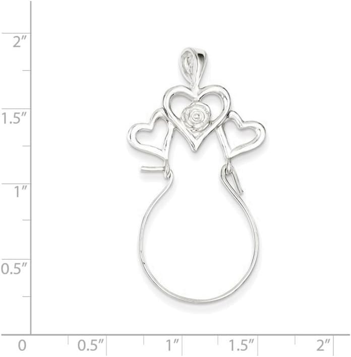 FJC Finejewelers Sterling Silver Heart Charm Holder