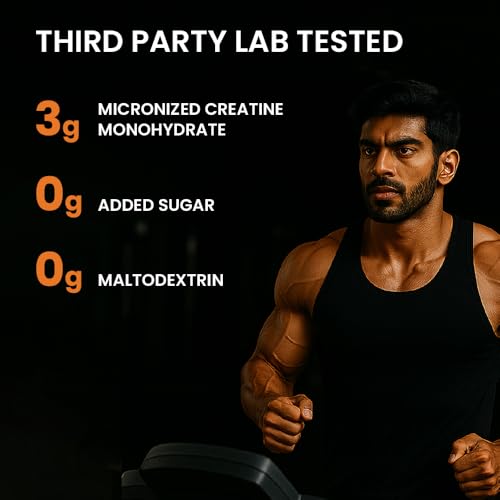 Image of Carbamide Forte Creatine Mono hydrate Powder | Micronized Creatine Monohydrate 308g | Micronized Monohydrate Creatine Supplement for Lean Muscle, Strength & Energy - Orange - 83 Servings - 308g