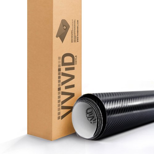 Vvivid® Black True R Carbon Fiber Vinyl Wrap Roll With Air Release Technology (6 Foot By 5 Foot (Hood, Roof Or Trunk Wrap Kit)) #TOP1