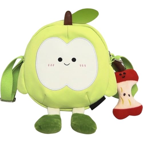Cute Apples Shaped Crossbody Bag Cartoon Fruit Shoulder Bag Tote Bag Adorable Crossbody Handbag Purse for Girls