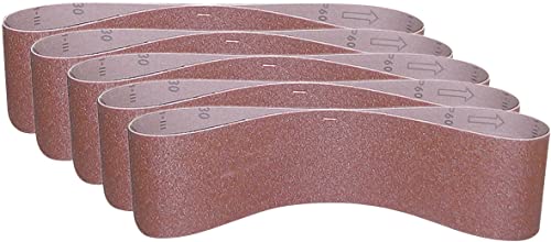 Güde 38362 Lot de 5 bandes abrasives K100 SB 150 x 1220 mm (convient à la bande Güde #38352 et meuleuse à disque GBTS 1100) Rouge Cover