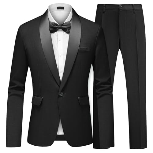 Men's Slim Fit Shawl Lapel Tuxedo Suit Set