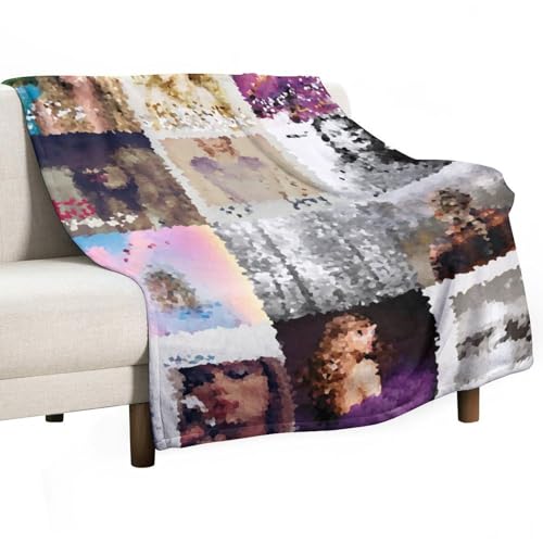 Music Album Cover Blanket, Taylor Inspired Blankets and Sofa Bed Throw, Gift for Girls, Women, Music Singer Lovers and Fans, 50