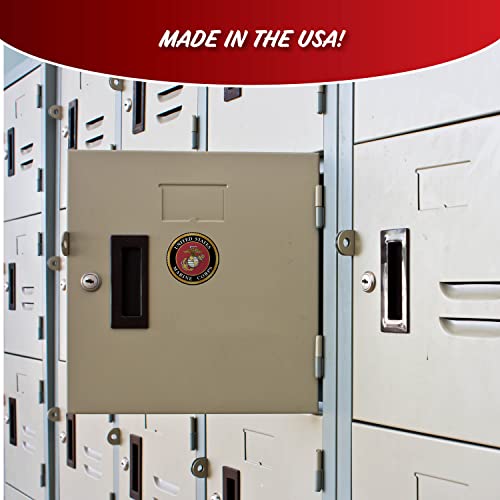 Officially Licensed U.S. Marine Corps Decals - 4 Piece US Military Stickers for Truck or Car Windows, Phones, Tablets & Laptops – Large Military Decals 1.75 to 4 Inches Car Decals Military Collection