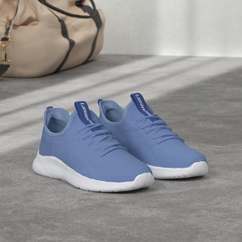 Image of Lamincoa Womens Slip On Walking Shoes Non Slip Casual Road Running Lightweight Mesh Fashion Sneakers for Gym Travel Workout