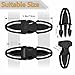 Babyalwin Child Car Seat Chest Harness Clip Replacements Universal Replacement for Kids, Toddler, Stroller, baby essentials, baby Car Seat Accessories, Black, Rectang ( 6.93