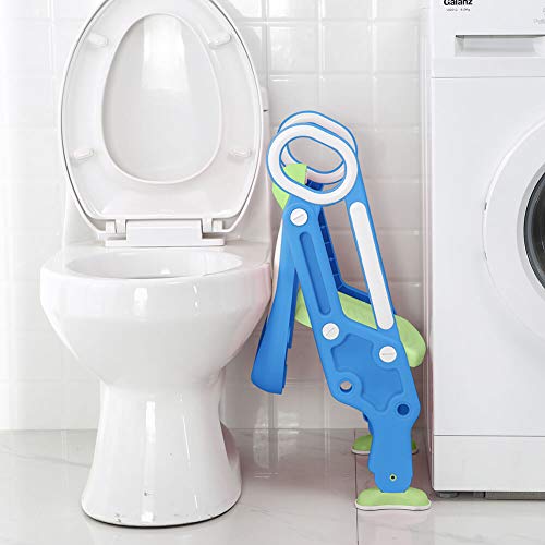 Potty Training Seat for Boys and Girls with Sturdy Non-Slip Step Stool Ladder Portable Toddler Potty Seat Perfect for Potty Training
