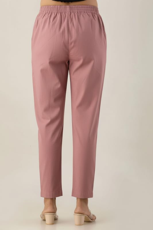 Image of Regular Fit Cotton Woman Trousers Pants Kurti Pant Casual Daily Formal Office Use