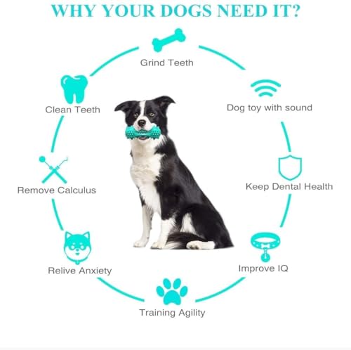 Dog Chew Toys Dog Toothbrush, Squeaky Toys, Interactive Toys - Image 3