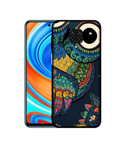Image of Owl Illustration Design Premium 2D Printed Metal Back Case Cover for Mi Redmi Note 9 Pro /Note 9 Pro Max /Poco M2 Pro