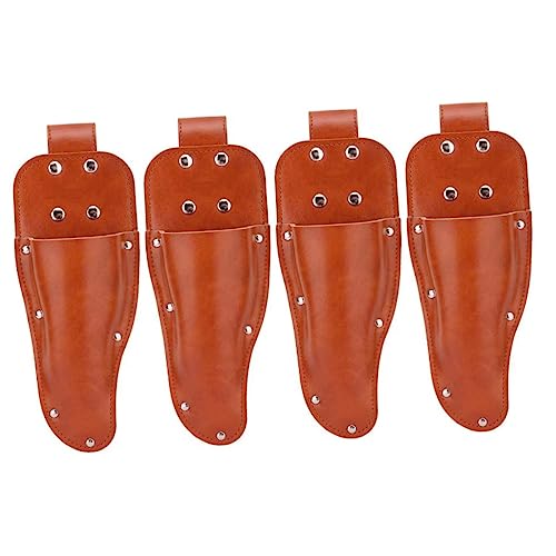 Gogogmee 4pcs Scissor Holder for Hairdresser Scissor Bag Pu Leather Large Capacity for Hair Scissors Combs Hairpins