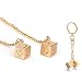 Lucky DICE Costumes Charms Jewelry for HAN Solo Cosplay (Chain Cube + Key Chain)