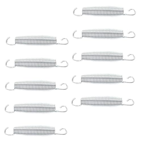 Ressorts de trampoline lot de 10 en fil d'acier galvanisé argenté de rechange
