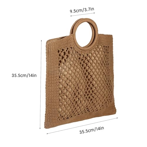 Bolso Tote de Crochet Eiyye para Mujer con Asa Redonda miniatura 4