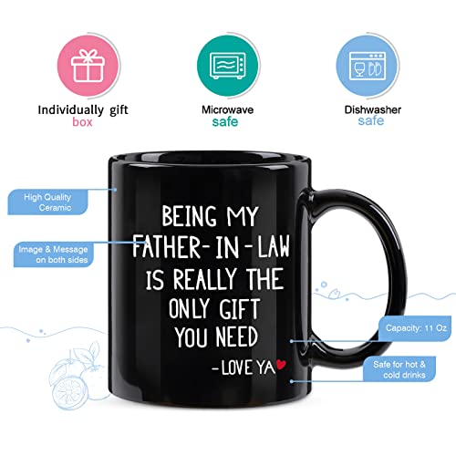 Being My Father-In-Law Coffee Mug, Christmas Birthday Gift For Father-In-Law, Fathers Day Gift Idea For Father-In-Law From Daughter Son In Low, Father-In-Law Gifts Coffee Mug For Dad 11 Oz Black #TOP4