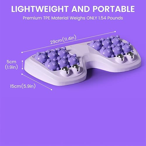Rodillo masajeador de pies mejorado, incluye mapa de puntos de acupuntura y tabla Gua Sha para aliviar la fatiga, adecuado para uso en casa y oficina (Pruple) miniatura 6