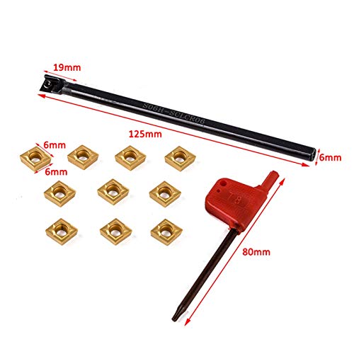 Herramientas roscadas para torno 6x125mm S06K-SCLCR06 miniatura 3