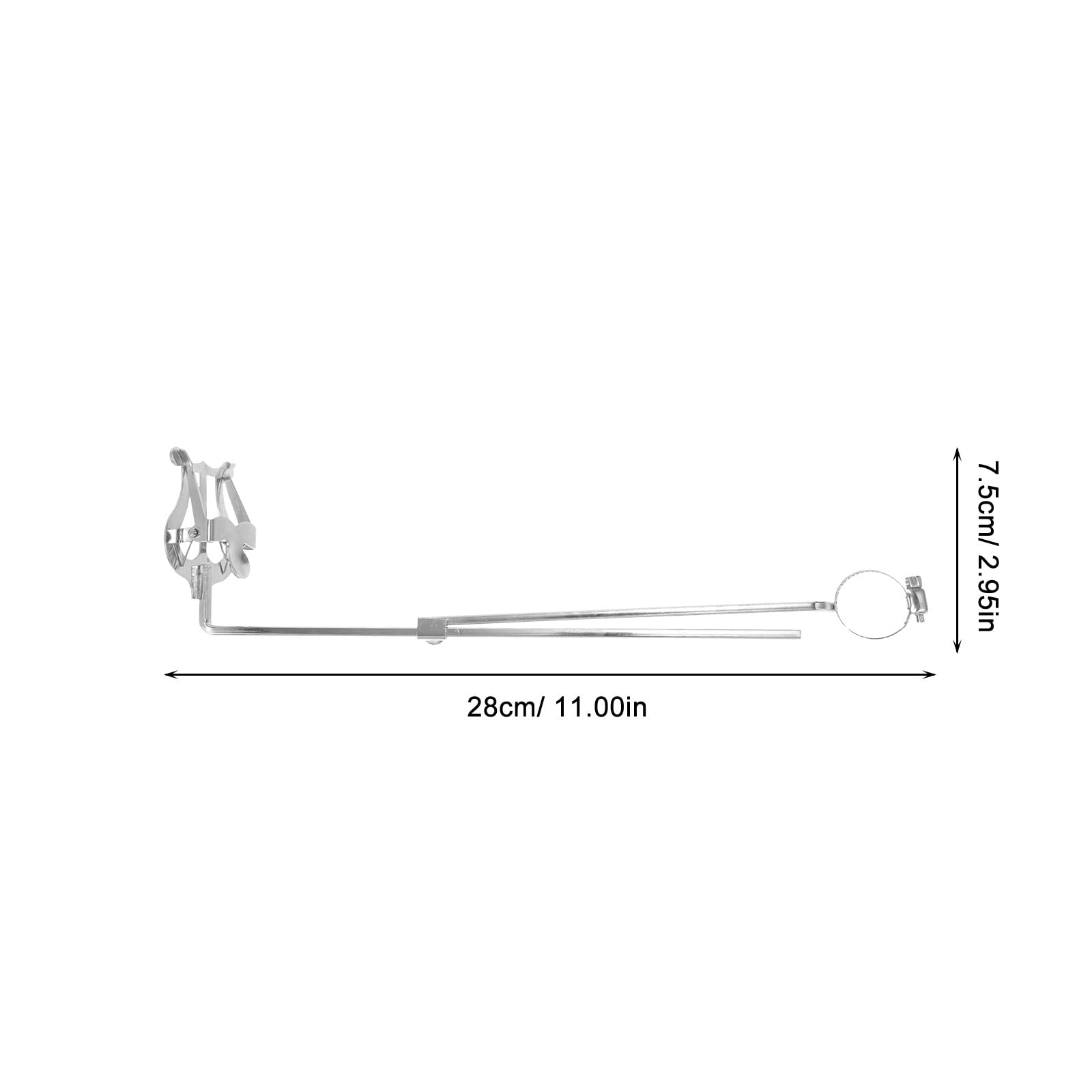 Toyvian Pince à Partition Accessoire en Fer Argenté pour Flûte Traversière Design Compact et Léger pour Débutants et Garçon et Filles en Pratique Musicale