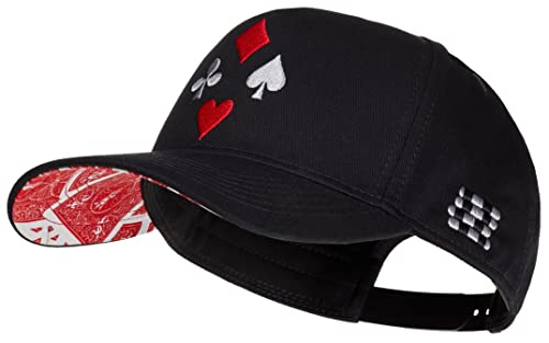 Cadency® Baseball Cap Poker, Schwarz, Unisex, Größenverstellbar