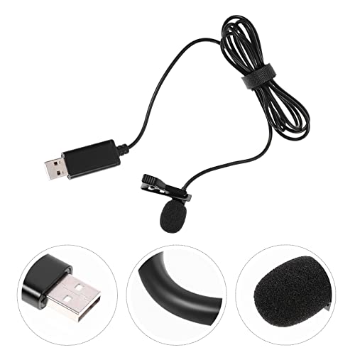 SOLUSTRE 2 Peças Microfone Usb Microfone De Entrevista Microfone De Lapela Usar Um Microfone Colar M