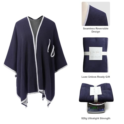 MissShorthair Poncho Sweater Womens Cape Shawls Wraps Pashminas Rave Travel Scarf Wrap for Women Casual Airplane Ruanas4