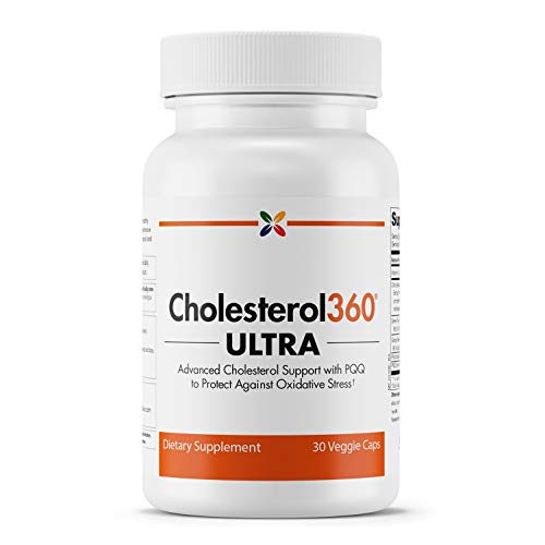 Stop Aging Now - Cholesterol360 Ultra - Heart Health, Blood Vessel and Cholesterol Supplements - with PQQ, Vitamin C, Bergamonte Citrus Extract, Green Tea Extract and Grape Seed Extract - 30 Vcaps