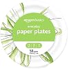 Amazon Basics Everyday Disposable Paper Plates, 10 Inch, Microwave-Safe, Cut Resistant, Soak-Proof, 50 Count