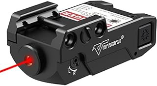 Votatu H3L-R Strobe Tactical Red Laser Sight, Aluminum Metal Construction Pistol Mount Ultra Low Profile Red Beam Laser Sight with Magnetic USB Charging, Ambidextrous Control
