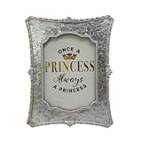 5x7 Vintage Silver Picture Frame Elegant Antique Resin Photo Frame with Glass Front, 5 by 7 Ornate Frames Tabletop and Wall Mount Vertical or Horizontal Display (Silver)