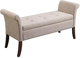 Convenience Concepts Designs4Comfort Garbo Storage Bench, Tan Fabric