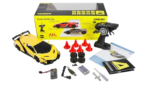 Amewi Lamborghini Veneno Drift Car 1:18 RTR gelb ferngesteuert RC