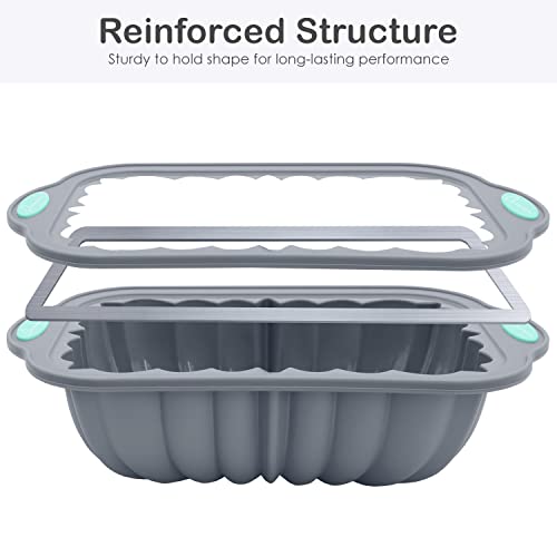 Chicrinum Silicone Bread Loaf Pan, Non-Stick Food Grade Silicone Baking Mold, Meatloaf Pan With Metal Reinforced Frame More Strength #TOP2