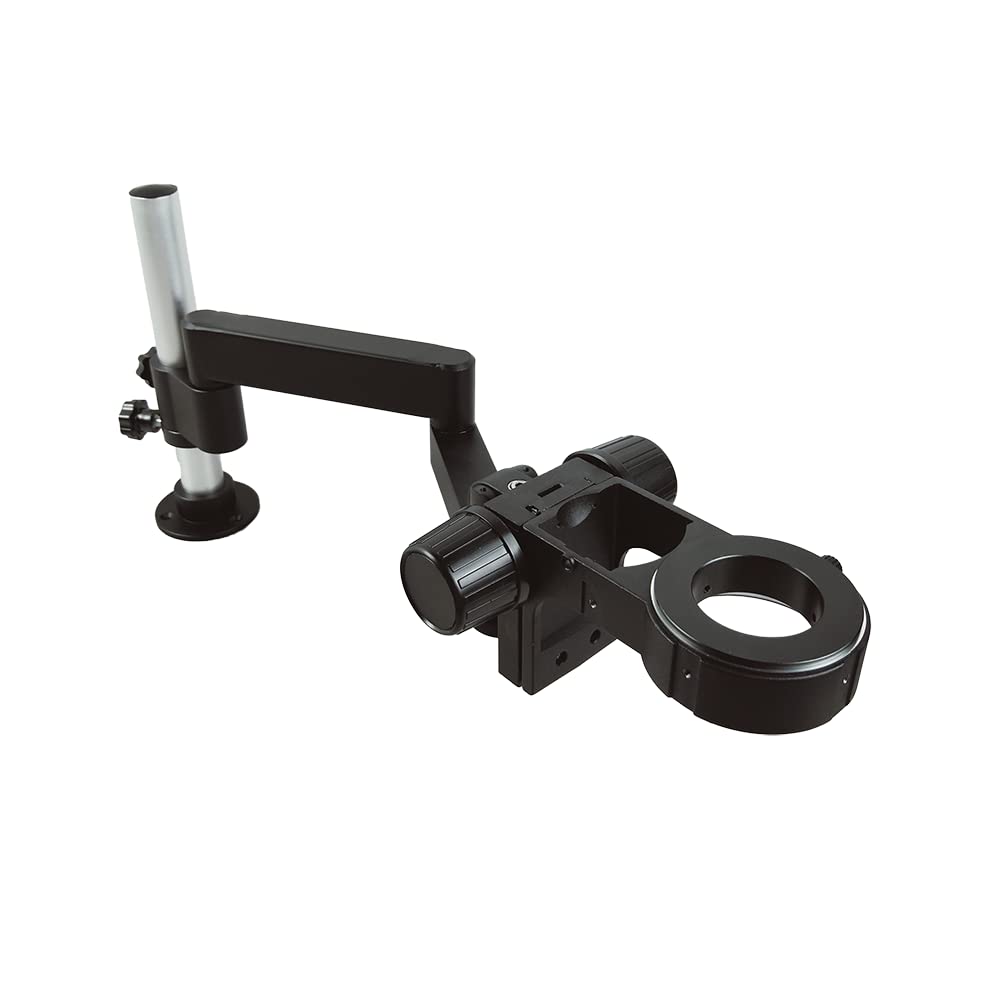 Microscope Articulating Universal Rotatable Arm, Microscope Stand Arm with Clamp for Stereo Trinocular Professional Microscope, HDMI Camera Lens Phone Repair Soldering Tools (50mm No Clamp, Black)