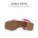 DREAM PAIRS Girls Sandals Open Toe Low Block Chunky Heels Sandals Party Dress Pumps Shoes for Little Big Kid,Size 4 Big Kid,Hot Pink,KKUMHS2504
