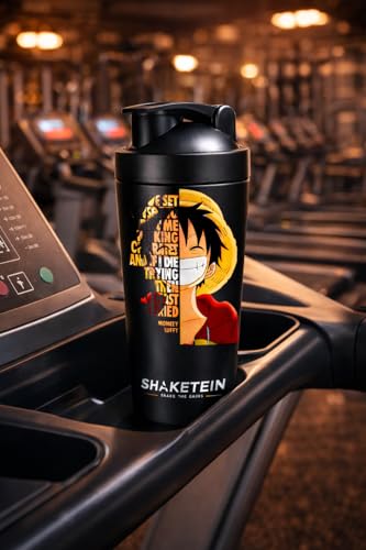 Image of Stainless Steel Gym Shaker Bottle 750ml | Leak Proof Protein Mixer Shaker | BPA Free | Metal Sports Water Bottle for Gym, Workout & Fitness (Anime-19-BLACK)