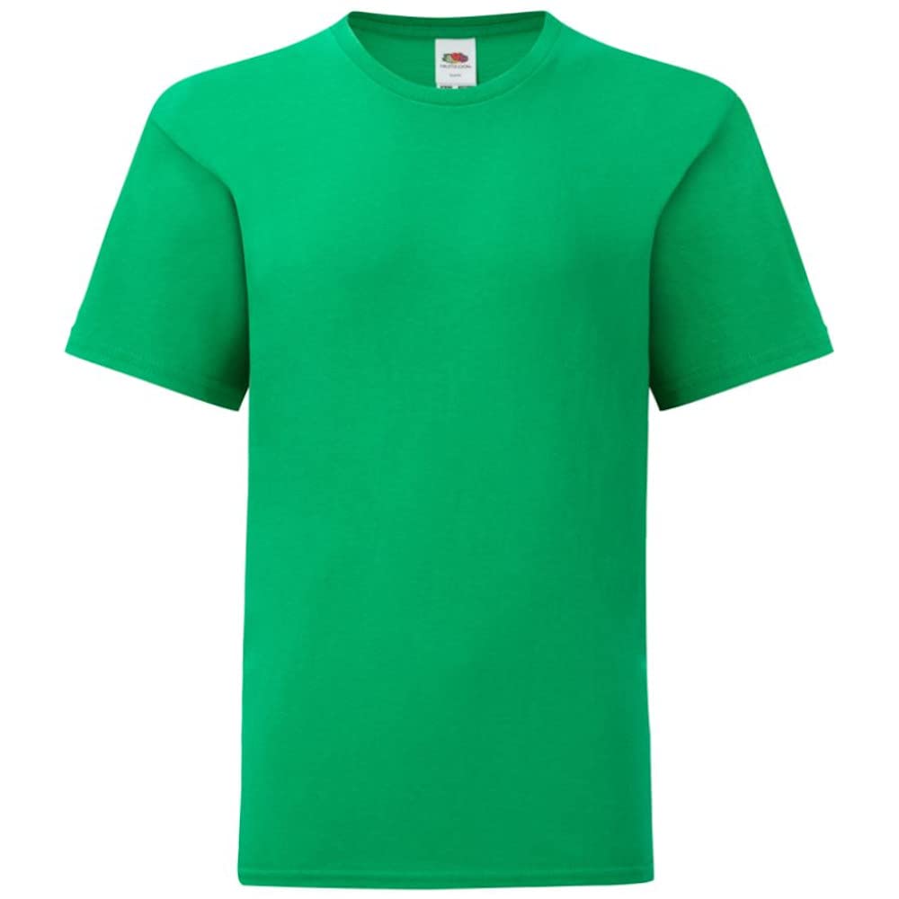 Fruit of The Loom Boys' t-Shirt. - Green - 152 cm