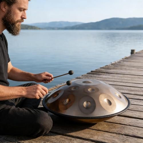 Handpan dorado 12 notas acero premium miniatura 5