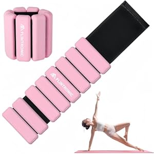 Flintronic Verstelbare polsgewichten, 1 paar (1 pond elk) enkelgewichten set, draagbare pols en enkelgewichten armband, fitness beengewichten voor vrouwen mannen, voor hardlopen, wandelen, aerobics,