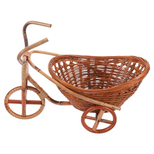 Alipis Woven Tricycle Shaped Basket Storage Basket for Snacks Candies Floral Decor for Showers Weddings Giving Craftsmanship Design
