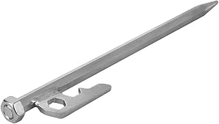 Tornillo para tienda, Keep Tent Safe 420 Acero inoxidable multipropósito 0.9x2 0cm/0.4x7.9in 8pcs Clavijas de tienda resistentes para actividades al aire libre