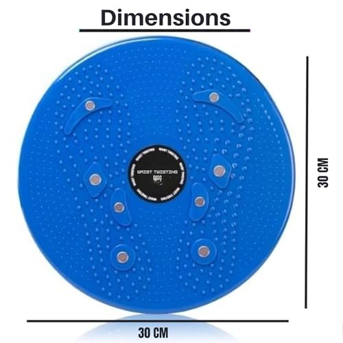 Image of Tummy Waist Twister Magnetic Disk Body Shapers Slimming Rotating Machine Ankle Body Aerobic Exercise Reflexology, 2 in 1 Abdominal ABS Exerciser Body for Women & Men, Blue