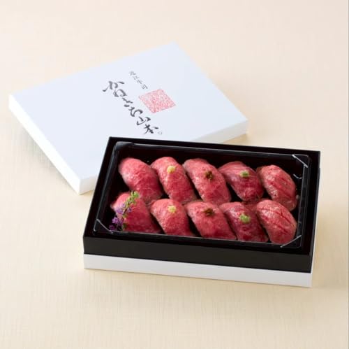 かねきち山本。 近江牛 肉寿司 10巻入 [特上] 黒毛和牛 霜降り 手づくり 柔らかい 冷凍 セット 老舗120年 ブランド和牛 最高峰 お取り寄せ ギフト お歳暮 内祝 誕生日