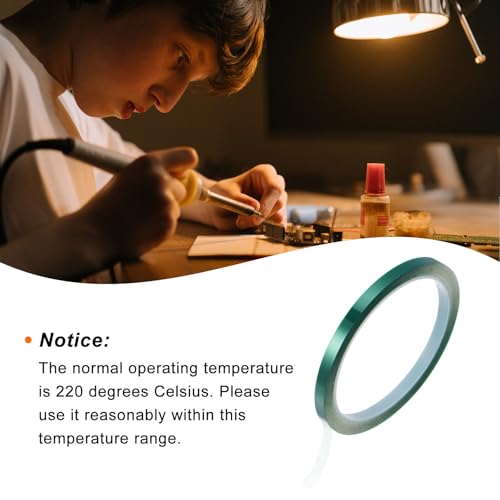 Image of HARFINGTON 4 Rolls Heat Tape High Temperature Heat Resistant Tape 6mmx33m(108ft) Sublimation Thermal Heat Transfer Tape for Sublimation Press No Residue, Green