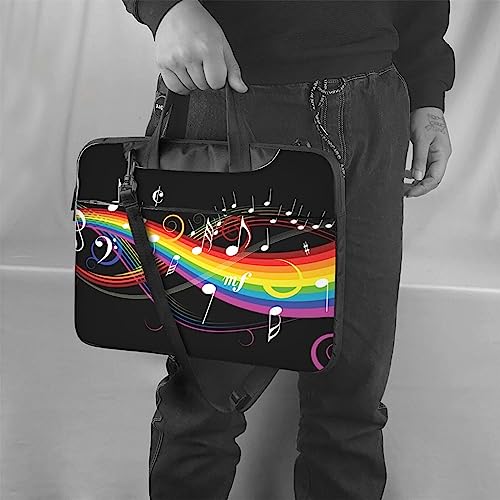 Housse ordinateur portable notes de musique arc-en-ciel fine antichoc - 2
