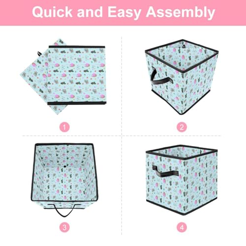 Boîte de rangement pliable chat astronaute pour chambre d'enfant - 6
